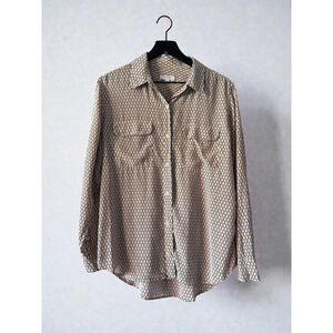 Equipment Femme Printed Button Down Blouse Medium